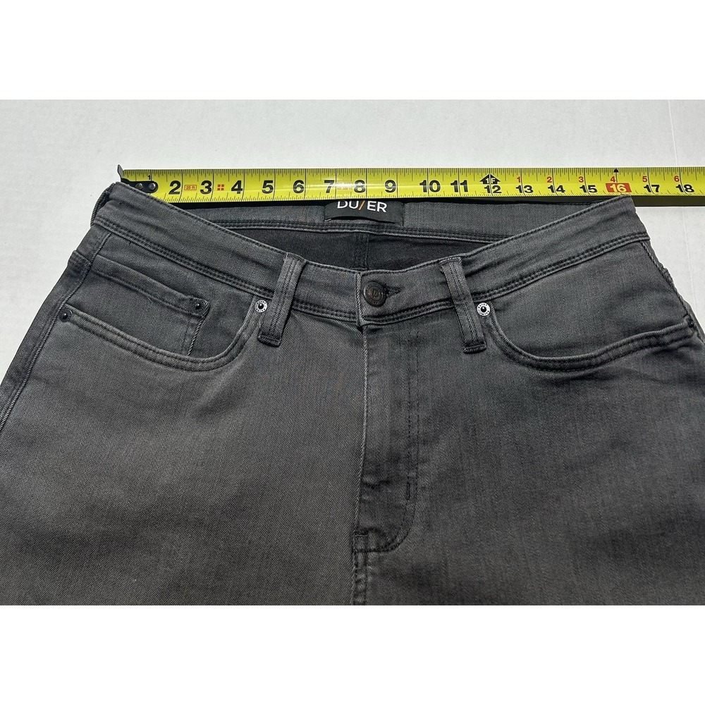 DU/ER Jeans Mens Size 33x34 Grey Denim L2X Relaxed Taper 5-Pocket Stretch EUC - Picture 5 of 11